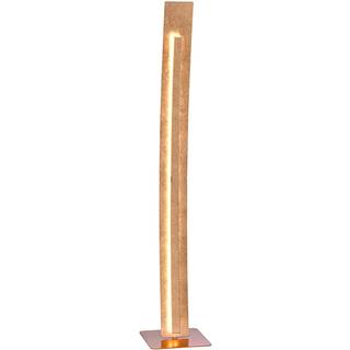 Nevis - moderne LED gulvlampe i bladguldslook