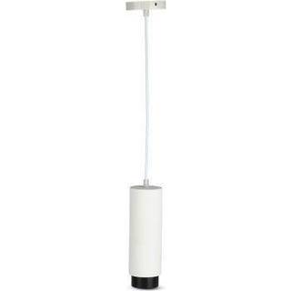 V-Tac moderne pendellampe - Hvid med sort, Ø8 cm, GU10