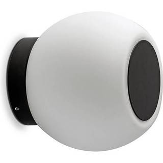 Moy LED-væglampe i sort med glasskærm
