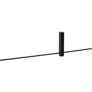 LED-væglampe Segin, højde 90 cm, 10W, sort, aluminium