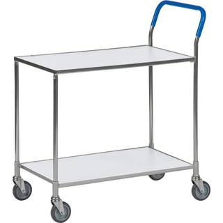 Kongamek 76 x 43 Hvid/Elektrogalvaniseret Bordvogn