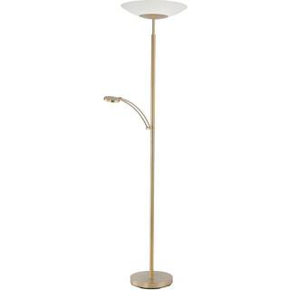 Paul Neuhaus LED-gulvlampe Alfred, messingfarvet, dæmpbar