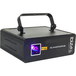 Ibiza Laserlys m. DMX og ILDA (RGB, 2000MW)