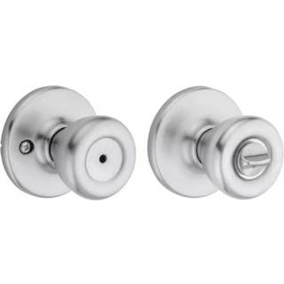 Kwikset Tylo Interior Privacy Door Knob med l?sed?rh?ndtag til badev?relse og sovev?relse satin krom n?glefri omdrejningsl?s doorknob 1 t?lling (