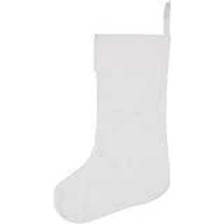 Elegant Hvid Julesok i 100% Bomuld - 40 cm