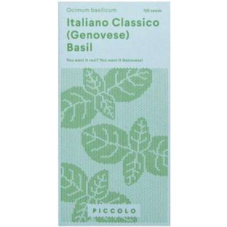Piccolo Seeds Italiano Classico Genovese Basil Basilikum - Frø