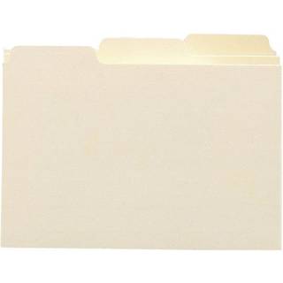 Smeadindekskortvejledning 5 """" W x 3 """" H med tomme 1/3-sk?rne faner Manila 100 pr. Boks (55030)