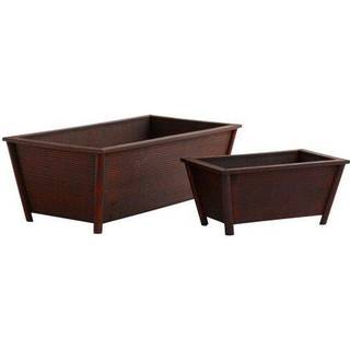 N?sten naturlige rektangelplantager (s?t af 2)