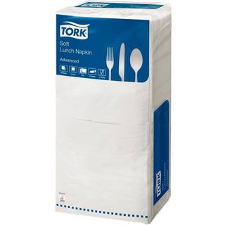 Tork Soft frokostservietter 3-lags 33x33cm hvid, 150 stk