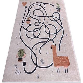 Tæppe FUN Game til børn, vildt, lama beige 240x330 cm