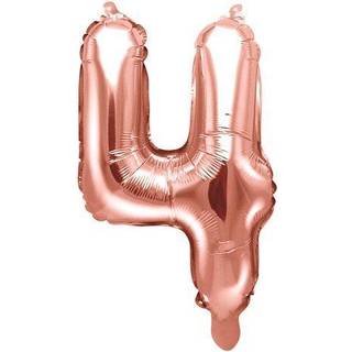 1 stk. Folieballon Tal 4 rose guld 35 cm – Perfekt til festlige dekorationer