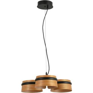 Loop hængelampe, kirsebær/sort, træ, længde 52 cm