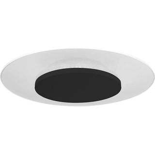 Moderne plafondlamp wit met zwart 36cm incl. LED - Lido