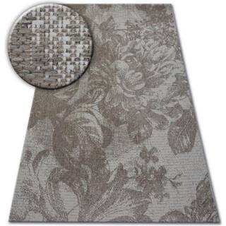 Sisaltæppe SISAL FLOORLUX 20491 BLOMSTER champagne / mørkgrå 160x230 cm