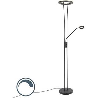 Moderne gulvlampe sort inkl. LED med læsearm - Divine