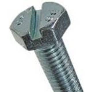 Bossard Sætskrue M6x16 Elforzinket DIN 933SZ. 6kt. lige kærv, fuld gevind. - Pakke a 100 stk