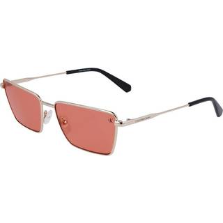 Calvin Klein Unisex CKJ22217S 720 Solbriller Metal Guld Orange Firkantet Normal