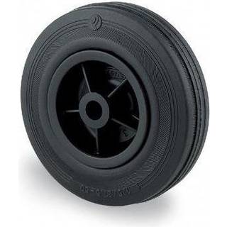 Tente PVO100 Industrihjul Massivt gummi, skulderhul 12 mm 100 mm