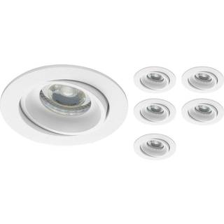 Fordelspakke 6x Noxion Forsænket Spot Vision MR16 Vipbar Hvid | Udsnit 69mm - GU10 sokkel