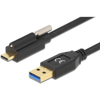 Delock USB-C til USB-A 3.2 Gen.1 kabel - 1 x skruelås - 0.50 m
