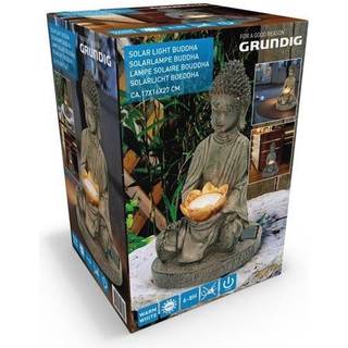 GRUNDIG Solar buddha firgur med lys