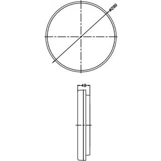 Altais LED-loftslampe, IP54, Ø 28 cm