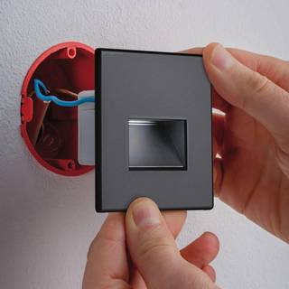 Paulmann - EDGE LED-vægindbygningslampe sort mat