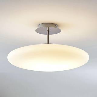 Lindby LED-loftlampe Gunda, hvid, glas, Ø 48 cm