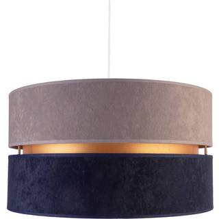 Hængelampe Duo marineblå/grå/guld Ø40cm 1flammig