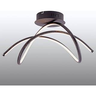 LED-loftlampe Violetta, kurvet, rust