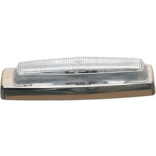 Læselampe, krom messing, opalskærm, LED, 12 V, 3 W