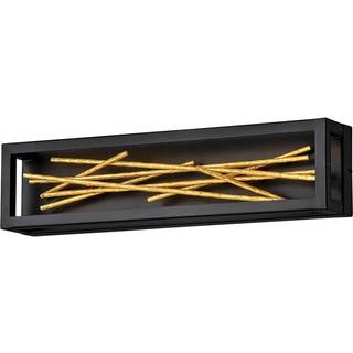 Styx LED-væglampe, sort, 3.000 K 15 x 61cm