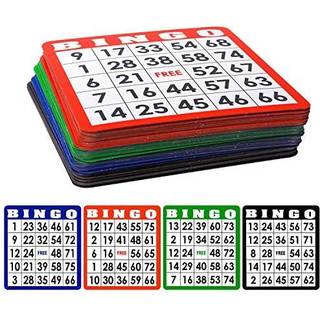 100-pack multi-farvede bingo-spilkort indstillet med let l?sning numre genanvendelige papirbingoark til store grupper familie/ven fester Bingo Ga