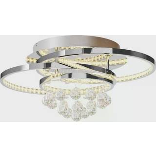 Lucande LED-loftlampe Keely, kromfarvet, krystal, 45 cm