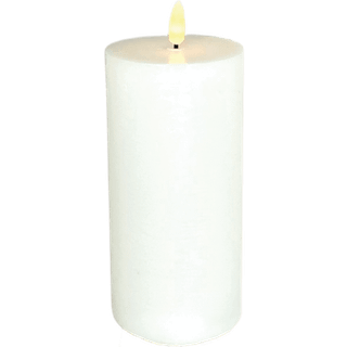 LED lys Real flame Ø7,5x15 cm - hvid (På lager i varehus)