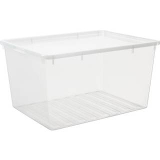 Basic plastboks inkl låg, 134 liter, Klar