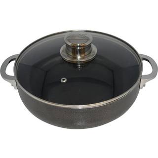 Imusa USA Chi-00084 3.2QT Nonstick Charcoal Caldero (hollandsk ovn) med glasl?g 3,2 kvart