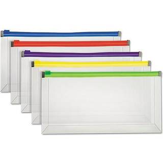 Pendaflex Poly Zip Check konvolut lynl?s lukning 10,13 x 5,13 Assorterede farver 5/pakke