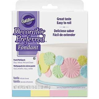 Wilton Decorator Foretrukket Pastel Fondant Fondant Ilding 4 Count (Pack of 1)