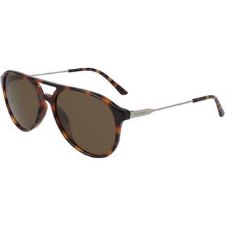 Calvin Klein Mand CK20702S 240 Solbriller Acetat Havana Brun Pilot Normal