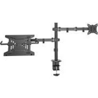 DIGITUS - mounting kit - for monitor / notebook - universal - matte black Up to 32" (monitor) / up to 15.6" (notebook) 100 x 100 mm