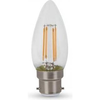 V-Tac 4W LED kertepære - Samsung LED chip, kultråd, B22 - Dæmpbar : Ikke dæmpbar, Kulør : Varm