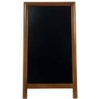 Securit deluxe sandwich gadeskilt 125x70cm med mørkebrun ramme