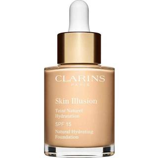 Clarins Skin Illusion Natural Hydrating Foundation Fugtgivende makeup som lysner SPF 15 Skygge 101W Linen 30 ml - 30 ml