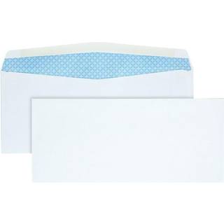 Kvalitetspark nr. 10 Sikkerhedsfarvning Konvolutter - Sikkerhed - #10 - 4 1/8 Bredde x 9 1/2 L?ngde - 24 lb - Gummet - V?vet - 500/kasse - Hvid