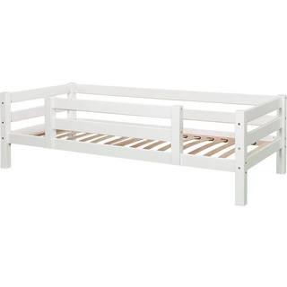 Hoppekids ECO Luxury - Juniorseng - 90x200 cm. - 1/2 Sengehest - Fleksibel Indlægsbund - Hvid