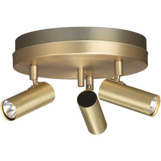 Loftslampe Puck 3, Farve Messing