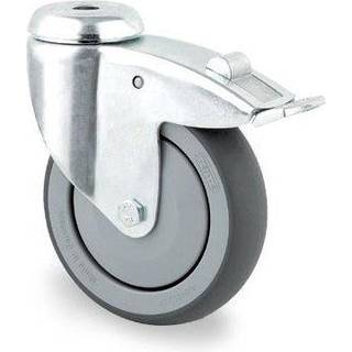 Tente 2477PJP150P30 Hjul Termisk gummi, bremse, midterhul 11 mm 150 mm