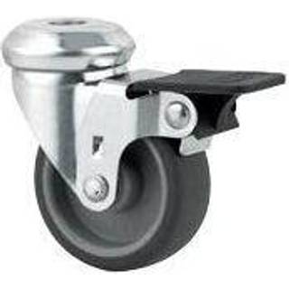 Tente 2477PJO100P30 Hjul Termisk gummi, bremse, midterhul 11 mm 100 mm
