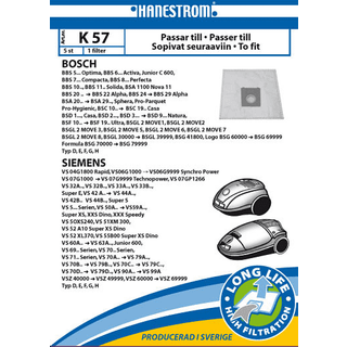 hanestroem Vacuum Cleaner Bags K57 - 5 pcs